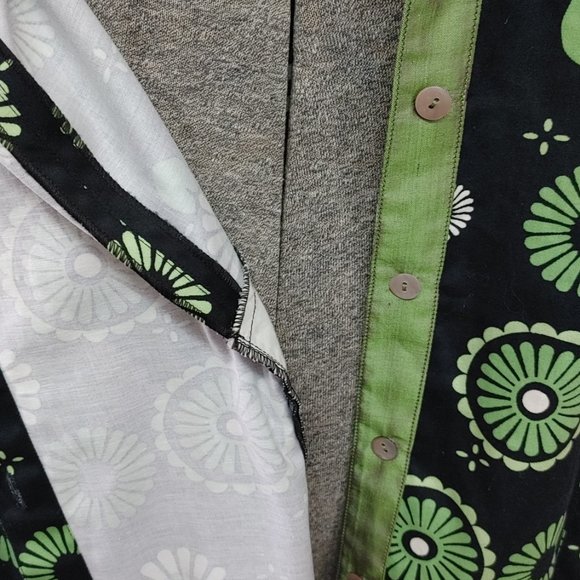 Fun Green & Black Shirt Dress or Jacket - Picture 6 of 9